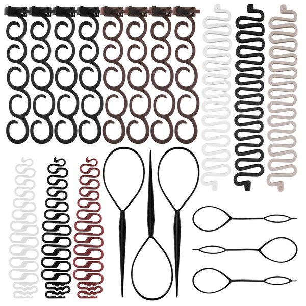 20Pcs Hair Tail Tools Set,Ponytail Maker Hair Braiding Tool for Women Styling Maker Hair Styling Accessories