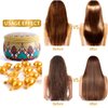 MIVAVO Hair Oil Capsules Hair Treatment For Split Ends Keratin Hair Treatment Oils Deep Conditioning Repair For All Hair Types Hair Vitamin Serum 50 Capsules (Gold)