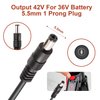42V 2A Charger 1 Prong for 36V Lithium Ebike Escooter Compatible with Gotrax and All Brands' Electric Bike Scooter 5.5mm Plug