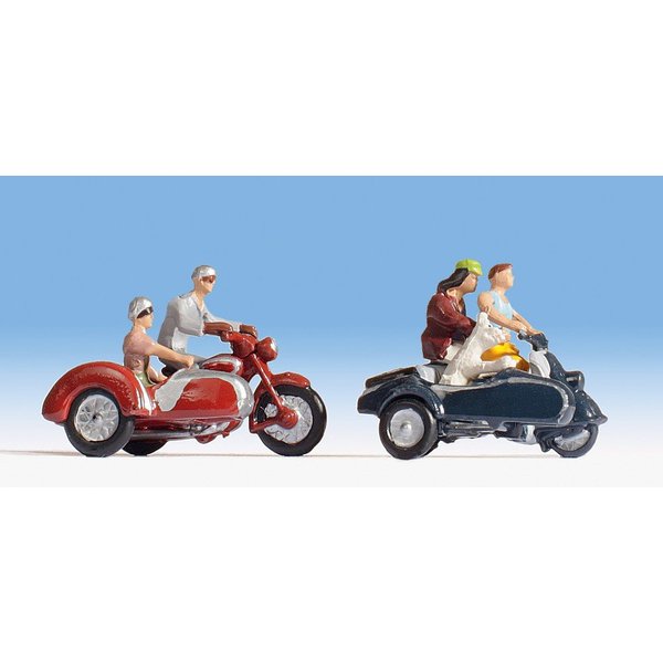 Noch 15905 Motorcyclists W/Sidecar H0 Scale Figures