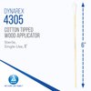 Dynarex 6-Inch Sterile Cotton Tipped Applicators - Single-Use Wooden Cotton Tip Applicators for Wound Care & Dressing, Hygiene, Make Up, Cleaning Tools, Jewelry - 1 Box of 200 Pouches, 2 per Pouch