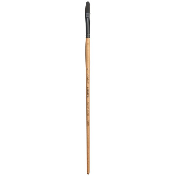 Princeton Catalyst Polytip, Brushes for Acrylic & Oil, Series 6400 Long Handle, Filbert, Size 4