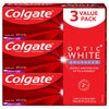 Colgate Optic White Advanced Teeth Whitening Toothpaste, Vibrant Clean, 3.2 Ounce Tube, 3 Pack
