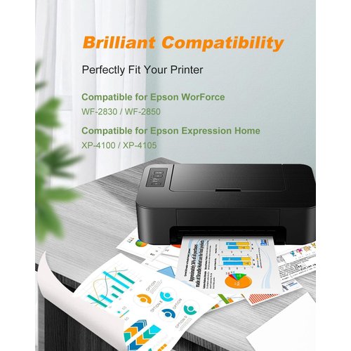 MILEKO 212XL Remanufactured Ink Cartridge Replacement for Epson 212 XL T212 Work for Epson Workforce WF-2850 WF-2830 Expression Home XP-4100 XP-4105 Printer (2 Black, Cyan, Yellow, Magenta, 5-Pack)