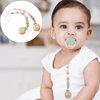 18 Pieces Wood Pacifier Clips Toy Suspender Clips Baby Teething Grasping Suspender Clips Charm DIY Pacifier Holder Clips Pacifier Accessories