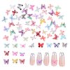 Abeillo 50Pcs Butterfly Nail Charms, 3D Butterfly Nail Art Charms, Butterfly Nail Charms for Nail Art Decoration, for Women Girls DIY Manicure (Random Style)