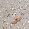Gold Nail Art Stickers Golden Totem Nail Decals 3D Bronzing Self-Adhesive Nail Art Supplies Luxury Design Hollow Totem Flower Nails Adhesive Sliders for Women Girls DIY Manicure Nail Art Decorations