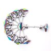 Spriak 10 Pack Drawer Knobs, 30mm Colorful Crystal Glass Cabinet Dresser Pulls Diamond Shape Cupboard Wardrobe Knob for Kitchen Bathroom Office DIY