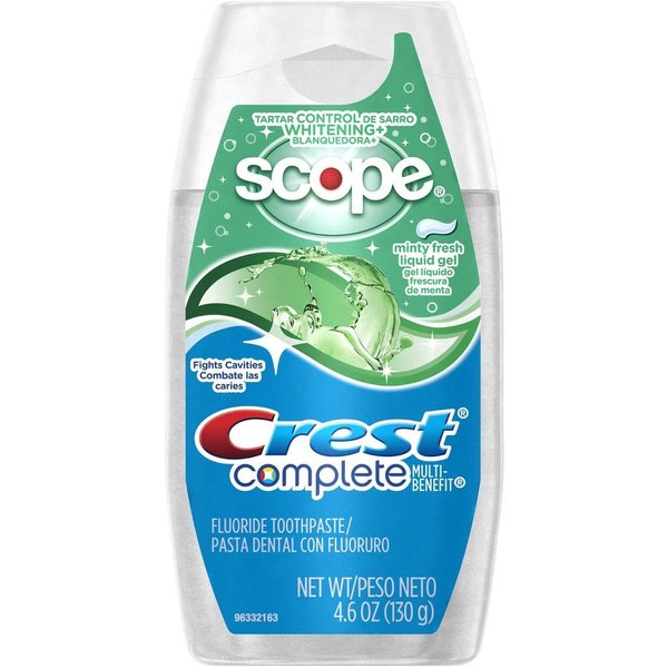 Crest Pls Scp White Liq F Size 4.6z Crest Complete Tartar Cntrl Whitening W/ Scope Liq Gel Toothpaste Mint Frsh
