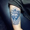 Oottati 2 Sheets Semi Permanent Waterproof Temporary Tattoos, 2 Weeks Long Last, 100% Plant-Based Ink Infinity Realistic Stickers, Lion Cross Jesus Maria