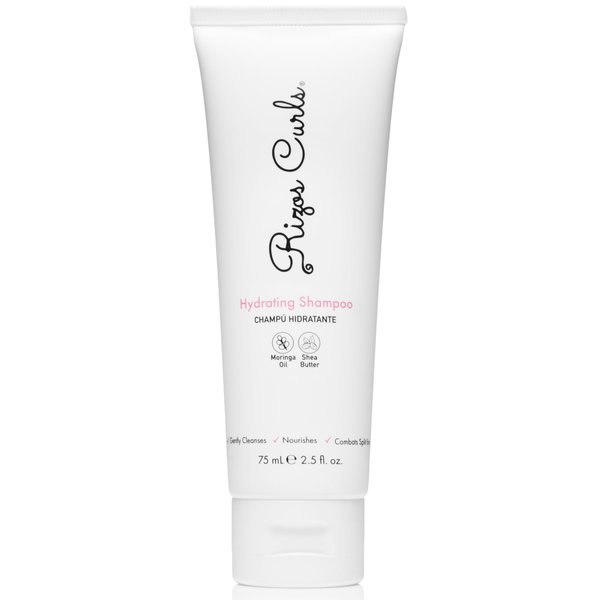 Rizos Curls Travel Hydrating Shampoo, Gently Cleanse, Deeply Moisturizes & Nourishes Scalp, Soft & Healthy Hair from Shea Butter & Moringa Oil, 2.5 oz