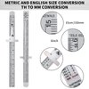 6 Inch 15 cm Pocket Ruler Flexible Precision Stainless Steel Ruler with Detachable Clips Stainless Steel Pocket Clip Scale Gauge Ruler Metric British System (3 Pieces)