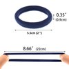 50 Pcs Thick Hair Ties Seamless Hair Bands Ponytail Holder Soft No Break Hair Bands for Women (navy blue)