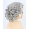 Topcosplay Old Lady Wig and Accessories 5pcs Set Granny Costume Wig Grandma wig Halloween Party Wigs
