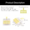 12 PCS Lever Wire Nut Connectors, Quick Wiring Cable Connector Push-in Conductor Terminal Block, 1 in 5 Out Wire Connectors for 28-12 AWG. 1 in 5 out 12 PCS(Yellow)