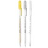 RVOGJP 3 Colors Gel Pen Set - White, Gold and Silver Gel Ink Pens for Black Paper Drawing, Sketching, Illustration, Card Making, Bullet Journaling, Pack of 3