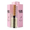 Nylon Boar Bristle Hair Brush, Round Brush for Blow Drying, Small 2" Barrel Blowout Brush, Anti Static Hairbrush, Cork Comfort Grip Handle, Detangling Plastic/Natural Bristle Hair Styling Tool