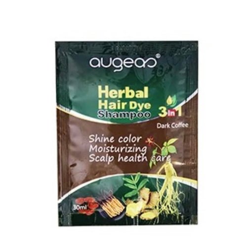 10X AUGEAS Herbal Hair Dye Shampoo (6 Colors Available to Choose) 30mL each (DARK COFFEE)