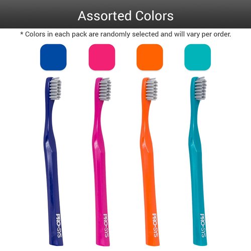 PRO-SYS® Kids Toothbrush (Colorful 4-Pack) - Made with Soft Dupont® bristles (Ages 8-12)