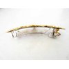 Generic Gold or silver metal filigree with leaves hair clip barrette (Primary color: Silver), 1 Count (Pack of 1)