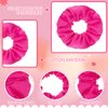 Tigeen 24 Pcs Scrunchies Bulk Cotton Scrunchies Solid Color Hair Ties Hair Elastic Ponytail Holder for Women Girls Kids Hair Accessories (Hot Pink)