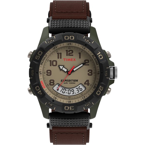 Timex Men's T45181 Expedition Resin Combo Brown/Green Nylon Strap Watch