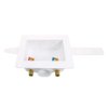 Eastman 1/2 Inch Sweat Connection x 3/4 Inch MHT Washing Machine Outlet Box, Push to Connect Brass Plumbing Fittings, Center Drain, 60248