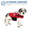 Paws Aboard Dog Life Jacket - Keep Your Canine Safe with a Neoprene Life Vest - Designer Life Jackets - Perfect for Swimming and Boating - Red, Small