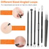 Pimple Popper Tool Kit, 6 Pcs Blackhead Remover Acne Needle Tools Set Removing Treatment Comedone Whitehead Popping Zit for Nose Face Skin Blemish Extractor Tool - Black