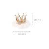 Mobestech Rhinestone Crown Hair Clip for Girls Princess Crown Hair Pin Crystal Tiara Bobby Pins Princess Tiara Hair Barrette for Kids, Beige