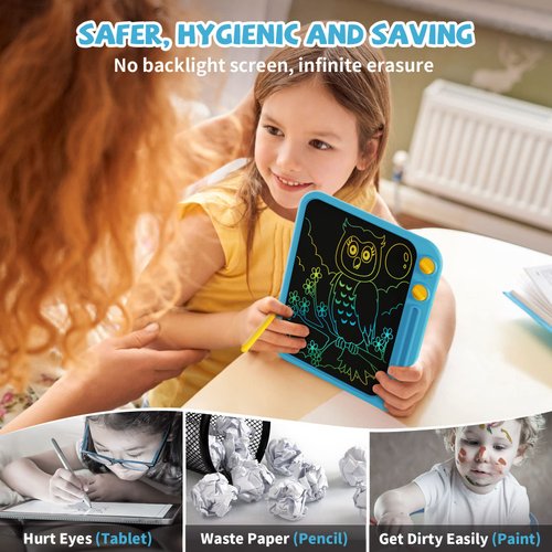 KOKODI Toys for 3 4 5 6 Year Old Boys, Upgraded Toddler 10 Inch Writing Tablet Reusable Drawing Doodle Pad, Easy to Use for Boys Girls Birthday Thanksgiving Christmas Ideal Gifts