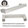 Gobrico Stainless Steel 3 3/4 inch Cabinet Pulls Square Drawer Handles Kitchen Cupboard Knobs Brushed Nickel 5 Pack