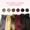 GOO GOO Ponytail Extension, Long Straight Wrap Around Clip in Handmade Real Human Hair for Women,Hair Piece Pony Tail Hair Extensions Hairpieces for Girls,Chocolate Brown to Caramel Blonde #4/27/4,