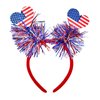 Xepeelo 4th of July Headband Headbands Independence Day for Girl Star Shape Hairbands Shiny Ribbon Hair Band Design Patriotic Memorial Day Hair Decoration Supplies 1Pcs