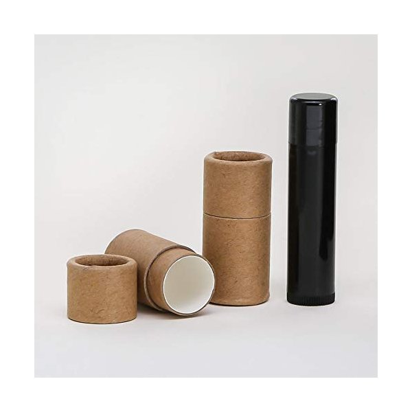 1/4 OZ Kraft Paperboard Lip Balm/Salve/Cosmetic/Lotion Tubes x25