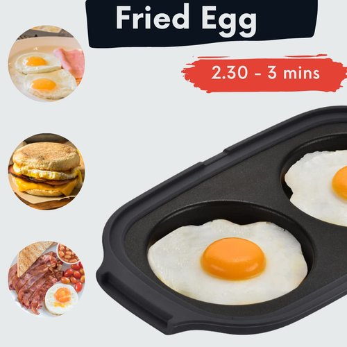 MACONEE Microwave Egg Fryer | Microwave Egg Cooker & Poacher for Breakfast Sandwiches | Microwave Maker for 2 Eggs Eggwich & Egg McMuffin | Dishwasher-Safe & BPA-free