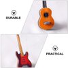 Toyvian 2Pcs Miniature Guitar Dollhouse Mini Musical Instrument Wood Bass Guitar Model Ornament for Fairy Garden Accessories Kids Play Toys Birthday Gifts Random Color