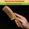 Moreinday Hair Comb Fine Tooth Comb Wooden Comb for Hair Combs for women Men - Green Sandalwood