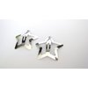 Generic 2 silver metal star snap hair clip barrettes