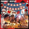 LARRAZABAL Casino Theme Party Decorations, Poker Party Decorations Include Happy Birthday Banner Hanging Swirls and Honeycomb Centerpiece Casino Poker Theme Birthday Party Supplies