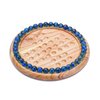 Ajuny Handcrafted Wooden Solitaire Board Game, Classic Round Design with 33 Marbles, 9x9 Inch – Strategic Mind Game for All Ages