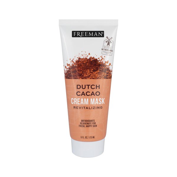 Freeman Exotic Blends Dutch Cacao Cream Face Mask, Antioxidant Rich, Rejuvenating Facial Mask Restores Skin, Chocolate Aroma, Clean Skincare, For All Skin Types, 6 fl. oz./175 ml. Tube