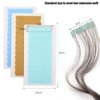 EHDIS Hair Extension Tape Tabs, Double Sided Replacement Tape Adhesive Hair Extension Tapes for Hair Extensions Wigs Supplies with Adhesive Remover Scraper Tool