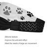 OTVEE Black Gray Dog Paw Print Headband for Women, Elastic Headwraps Hair Band Sweatband
