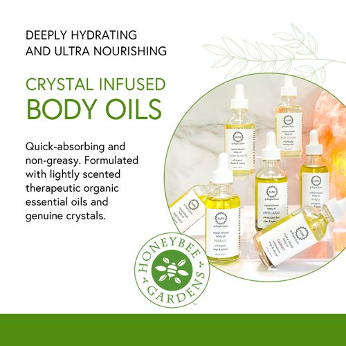 Honeybee Gardens Crystal Infused Body Oil, 2 fl. oz., Peridot