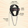 DMoose Neck Harness for Weight Training, Neck Exerciser for Neck Workout Equipment Gym, Neck Trainer with Adjustable Long Steel Chain and Strap, Neoprene Support Head Harness, Improve Muscle Strength