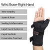 kefit Wrist Brace with Thumb Spica Splint Wrist Support Thumb Spica Thumb Support for Arthritis, Sprains, Carpal Tunnel Pain, Tendonitis (Right,L)