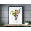 Jubilee Prints, X-Men Watercolor, Nursery Wall Poster, Holiday Gift, Kids and Children Artworks, Digital Illustration Art