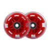 Wheelgoo 120mm 80mm Led Light Up Scooter Replacement Wheels - White Flashing- Compatible with Micro Mini, Maxi Deluxe, Globber 3-Wheeled Kid Kick Scooter, Set of 4 (Red)
