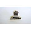 Generic Small/medium gold metal clear and black crystal hair claw clip jaw clip